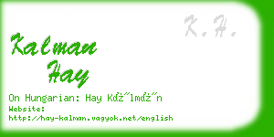 kalman hay business card